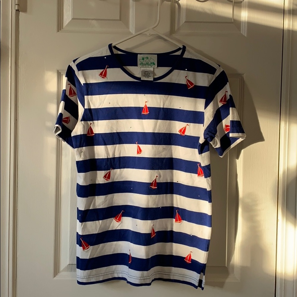 Sailor shirt with rhinestone details